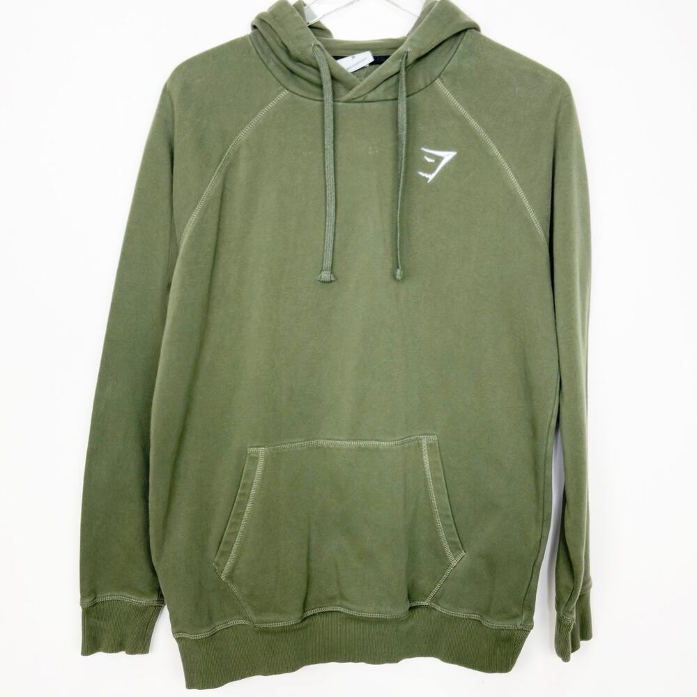 Gymshark Men's Army Green Hoodie Sweatshirt M
